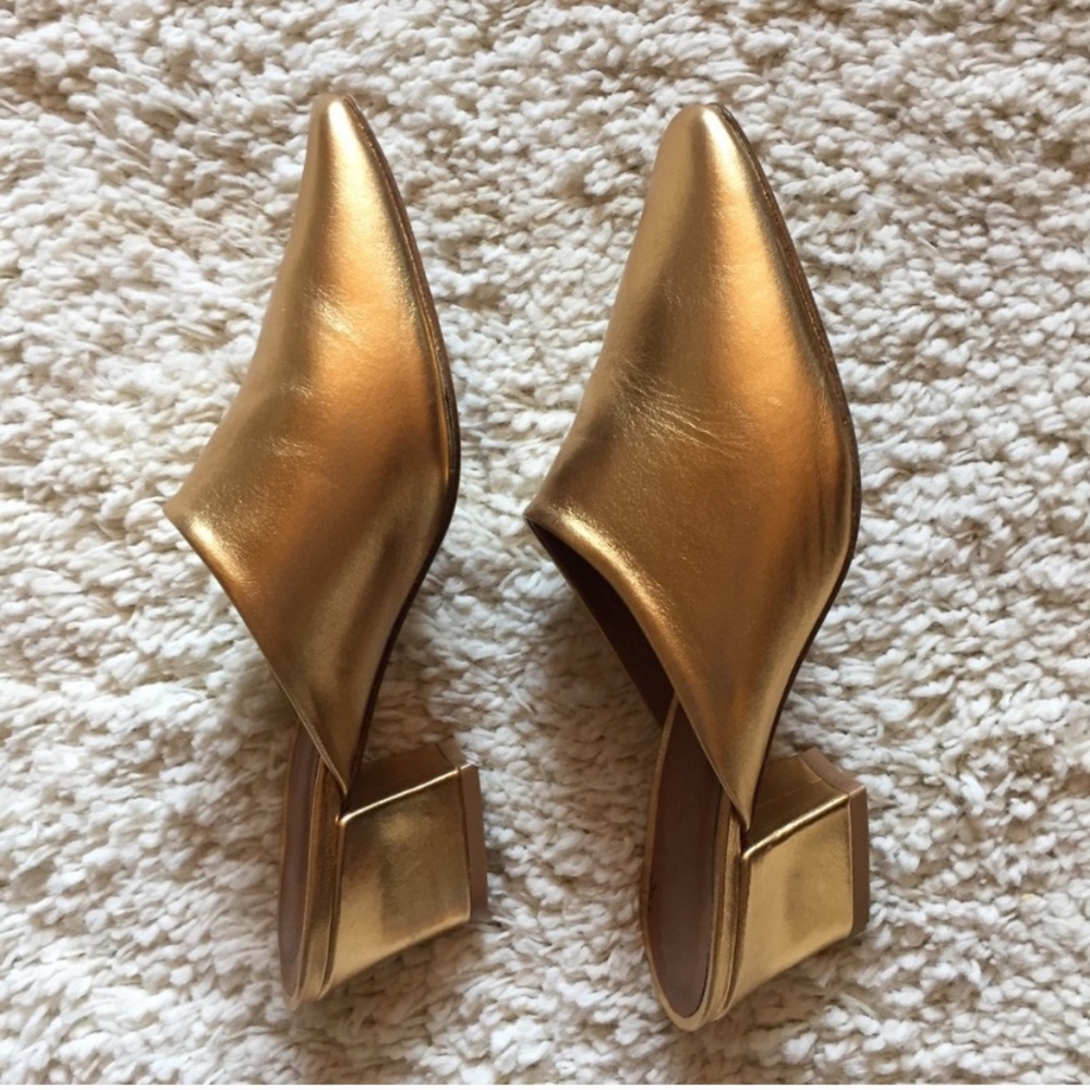 SOLD Gold Byfar Offical mules